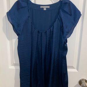 NY NEW York Collection navy blue blouse